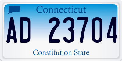 CT license plate AD23704