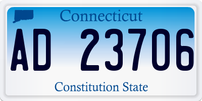 CT license plate AD23706