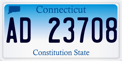 CT license plate AD23708