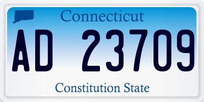 CT license plate AD23709