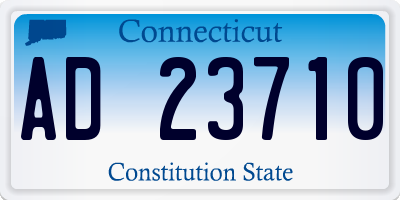 CT license plate AD23710