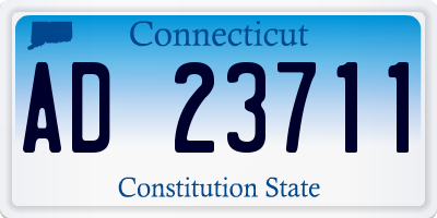 CT license plate AD23711