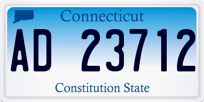 CT license plate AD23712