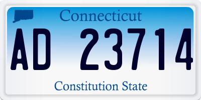 CT license plate AD23714