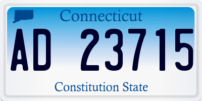 CT license plate AD23715