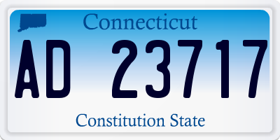 CT license plate AD23717