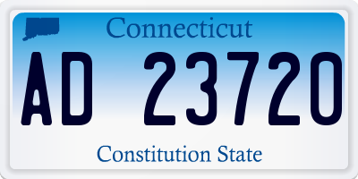 CT license plate AD23720
