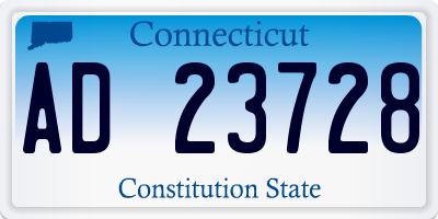 CT license plate AD23728