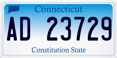 CT license plate AD23729