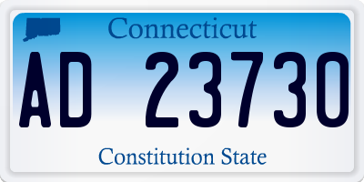 CT license plate AD23730