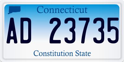 CT license plate AD23735