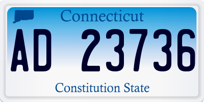 CT license plate AD23736