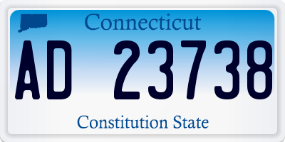 CT license plate AD23738
