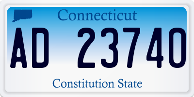CT license plate AD23740