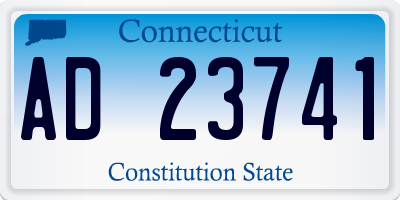 CT license plate AD23741
