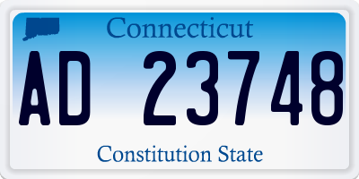 CT license plate AD23748