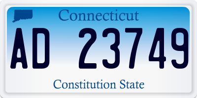 CT license plate AD23749