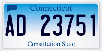 CT license plate AD23751