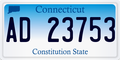 CT license plate AD23753