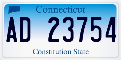 CT license plate AD23754