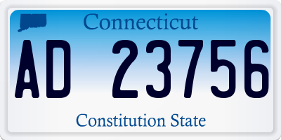 CT license plate AD23756