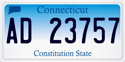 CT license plate AD23757