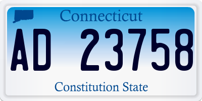 CT license plate AD23758