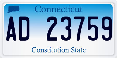CT license plate AD23759