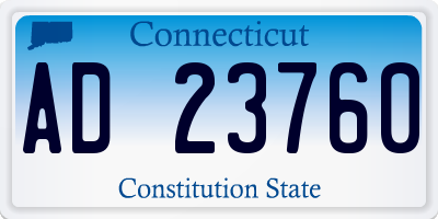 CT license plate AD23760