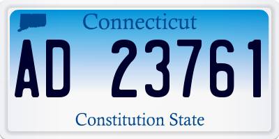 CT license plate AD23761