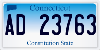 CT license plate AD23763