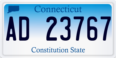 CT license plate AD23767