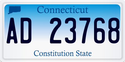 CT license plate AD23768