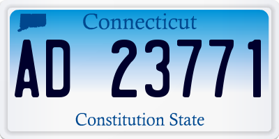 CT license plate AD23771