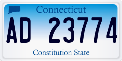 CT license plate AD23774