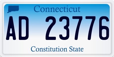 CT license plate AD23776