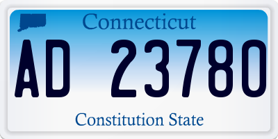 CT license plate AD23780