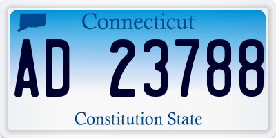 CT license plate AD23788