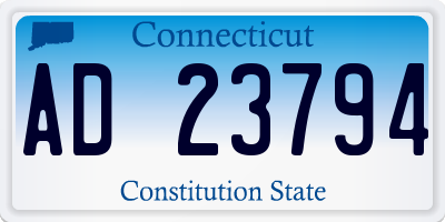 CT license plate AD23794