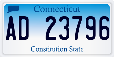 CT license plate AD23796