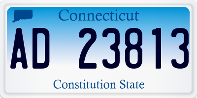 CT license plate AD23813