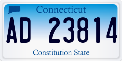 CT license plate AD23814