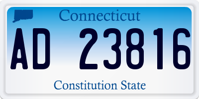 CT license plate AD23816
