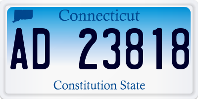CT license plate AD23818
