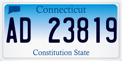 CT license plate AD23819