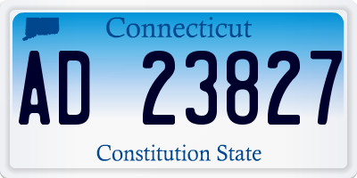 CT license plate AD23827