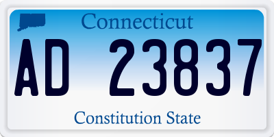 CT license plate AD23837
