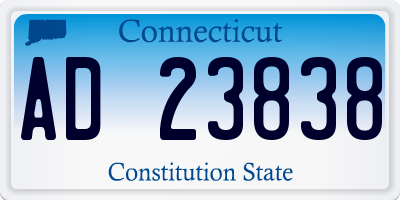 CT license plate AD23838