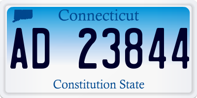 CT license plate AD23844