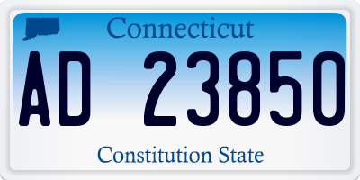 CT license plate AD23850